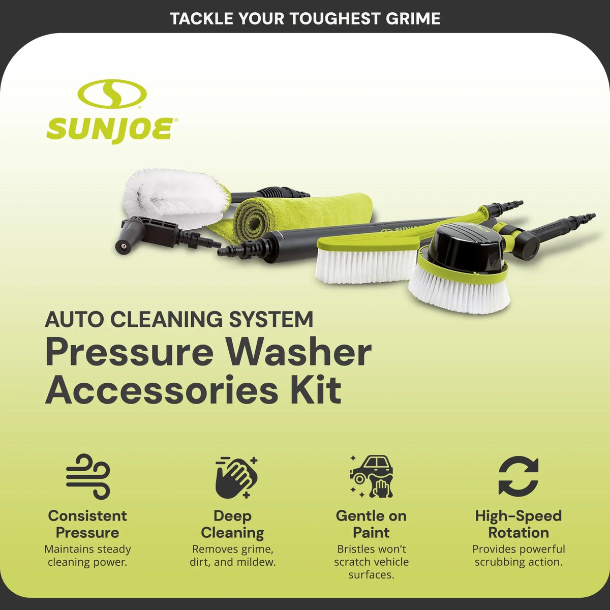 Sun Joe Electric Pressure Washer with Wheels and 3 Pack Pressure Washer Cleaner