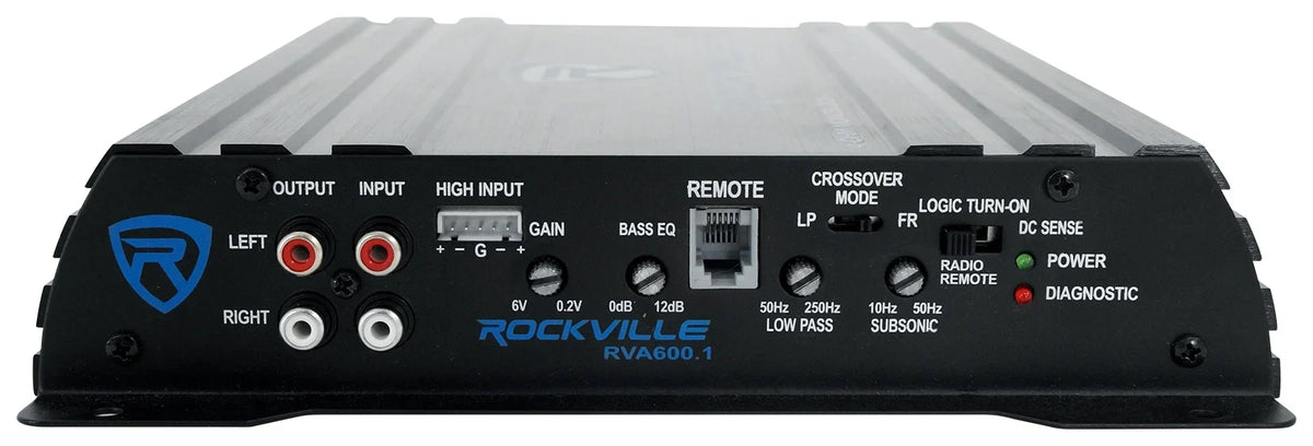 Rockville RV10.1D 500w 10" Loaded Car Subwoofer Enclosure+Mono Amplifier+Amp Kit