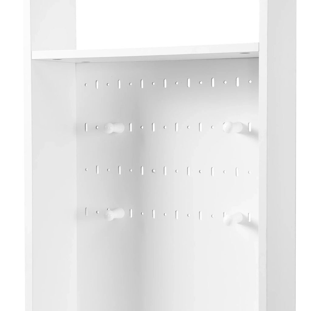 Harper & Bright Designs Farmhouse Hall Tree with Bench and Shoe Storage, Mudroom Bench with Coat Rack and Adjustable Shelves for Hallway, Living Room, White