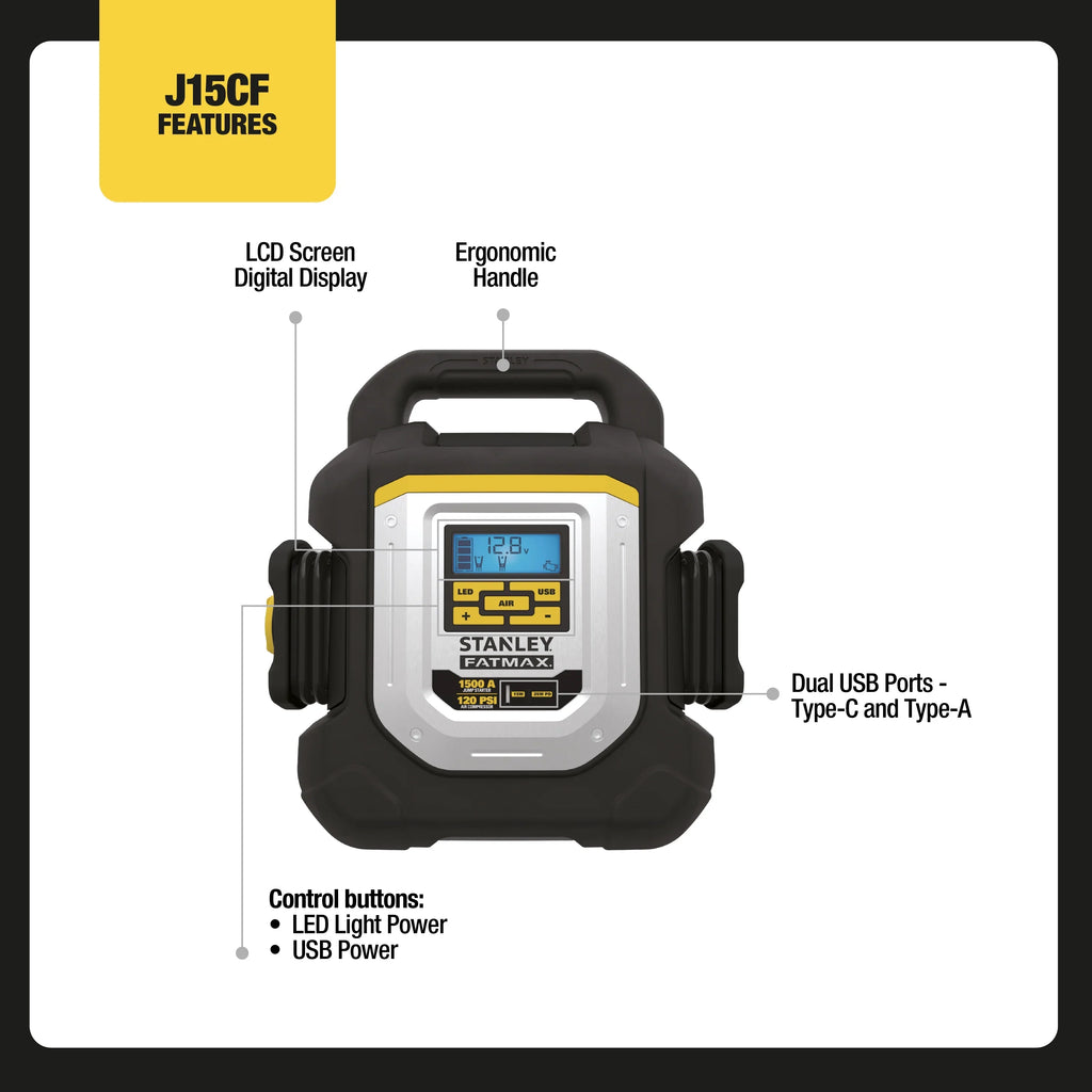 Stanley J15CF 1500 Amp Jump Starter