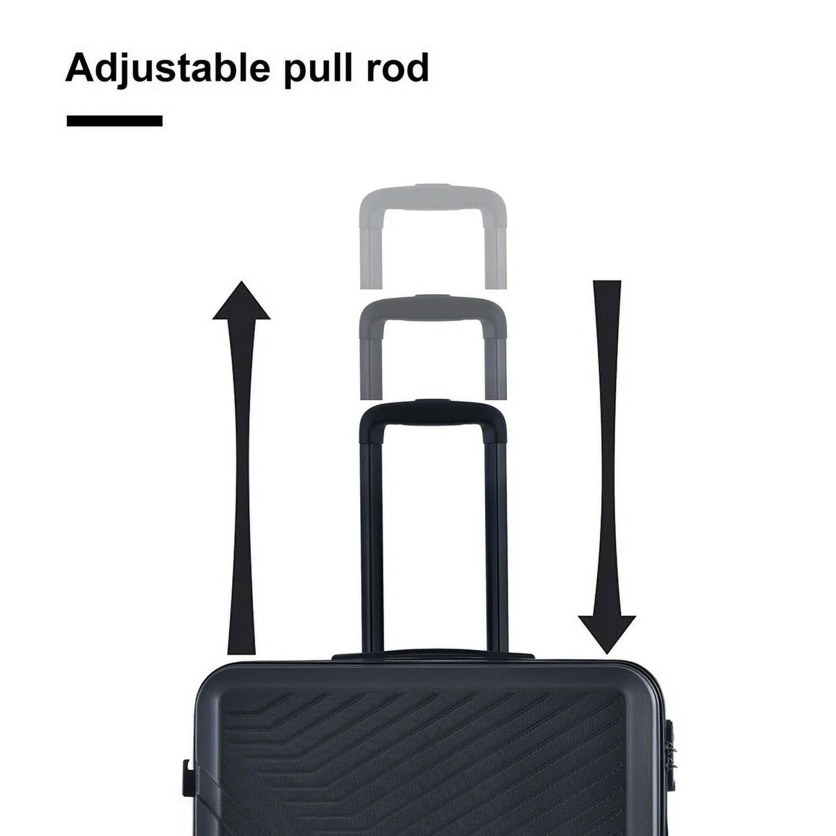 3 Piece Luggage Sets, ABS Lightweight Suitcase(20/24/28), Carry on Hard-Shell Luggage with 2 Hooks, Telescopic Handle, Spinner Wheels and TSA Lock, Yellow