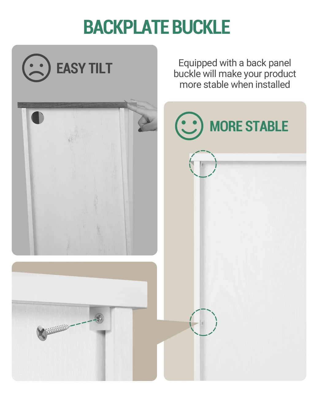 Kitchen Pantry Storage Cabinet, Freestanding Storage Cabinet with 4 Adjustable Shelves