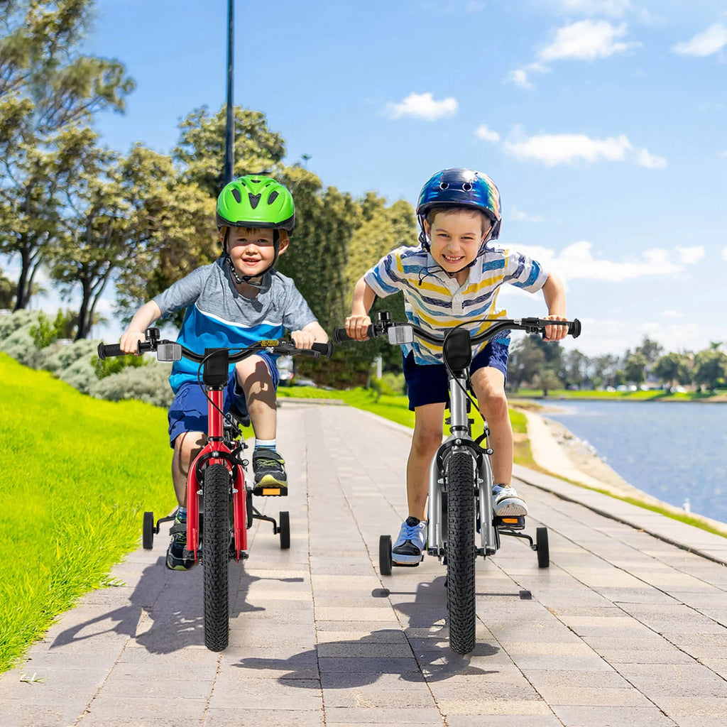 Costway 16-Inch Kid’s Bike for 4-7 Years Old with Adjustable Saddle & Anti-slip Handlebar Black