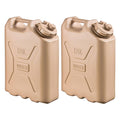 Scepter Lightweight BPA 5 Gallon Portable Water Storage Container, Sand (2 Pack)