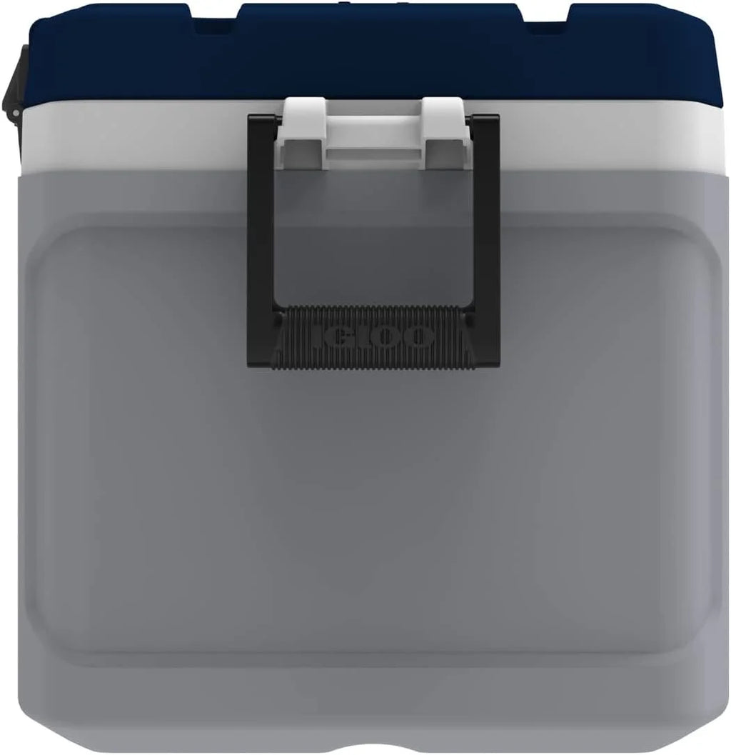 Igloo 70 Quart MaxCold Cooler ThermeCool Insulation with Swing-Up Handles, Gray and Black