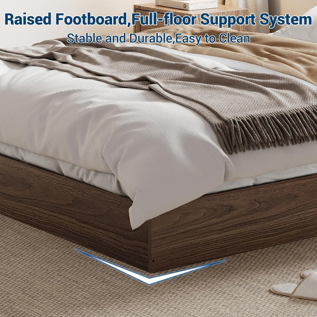 Rugerasy TWIN Size Wood Platform Bed Frame,Wooden Bed Frame Without Headboard,Slat Support,No Box Spring Needed,Easy Assembly,Pine wood