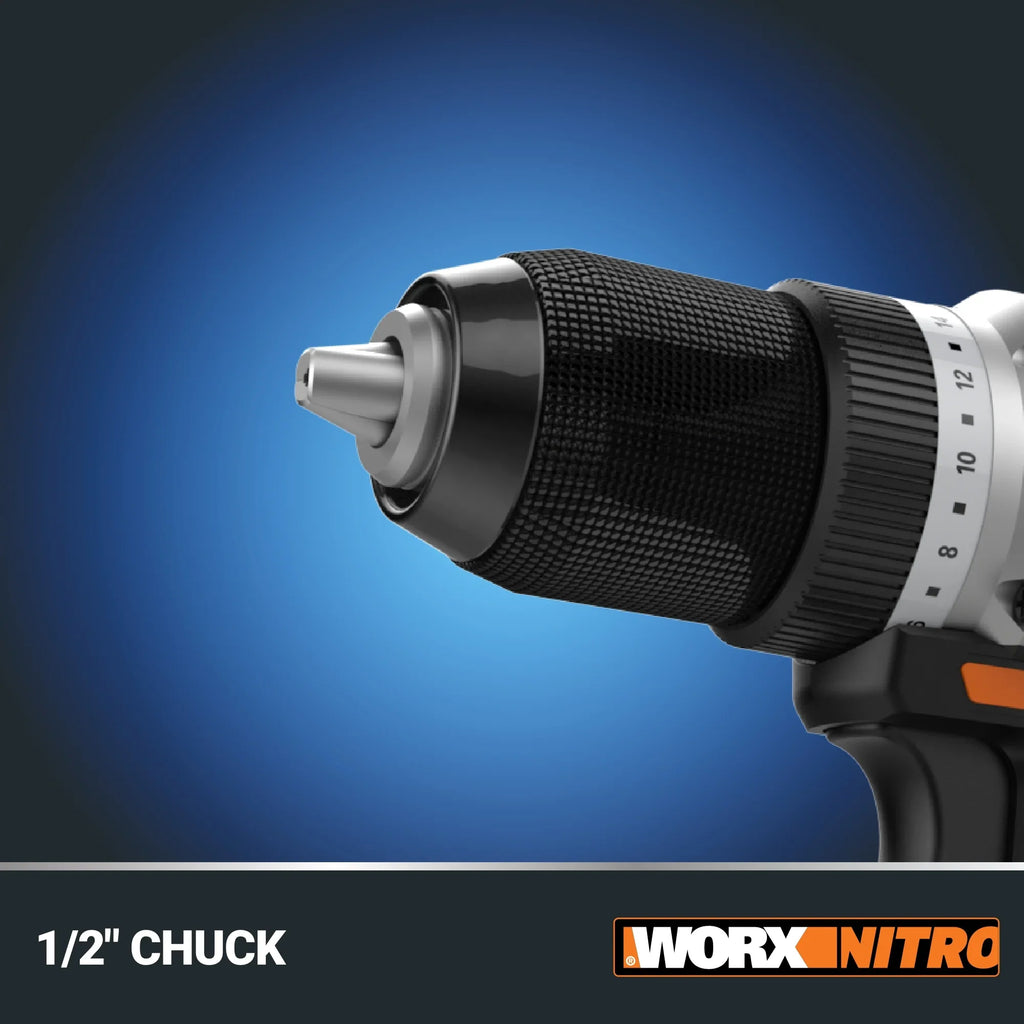 Worx Nitro WX130L.9 20V Compact Brushless 1/2" Drill/Driver (No Battery and Charger Included - Tool Only)
