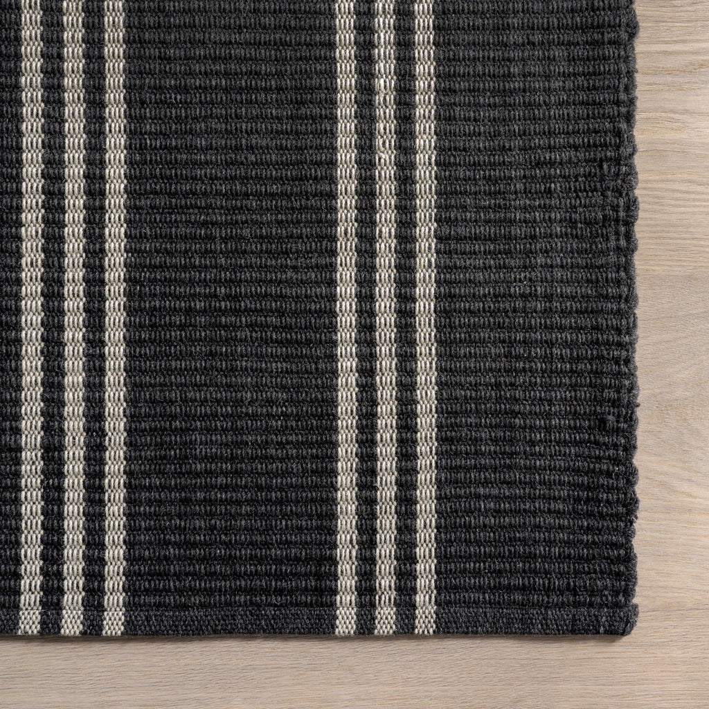 Rugs USA Hawthorn Striped Wool Area Rug, 4' x 6', Hawthorn Ivory