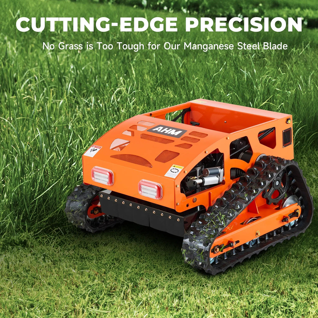 AHM 21" Remote Control Lawn Mower with Adjustable Cutting Height 45" Slope Cap