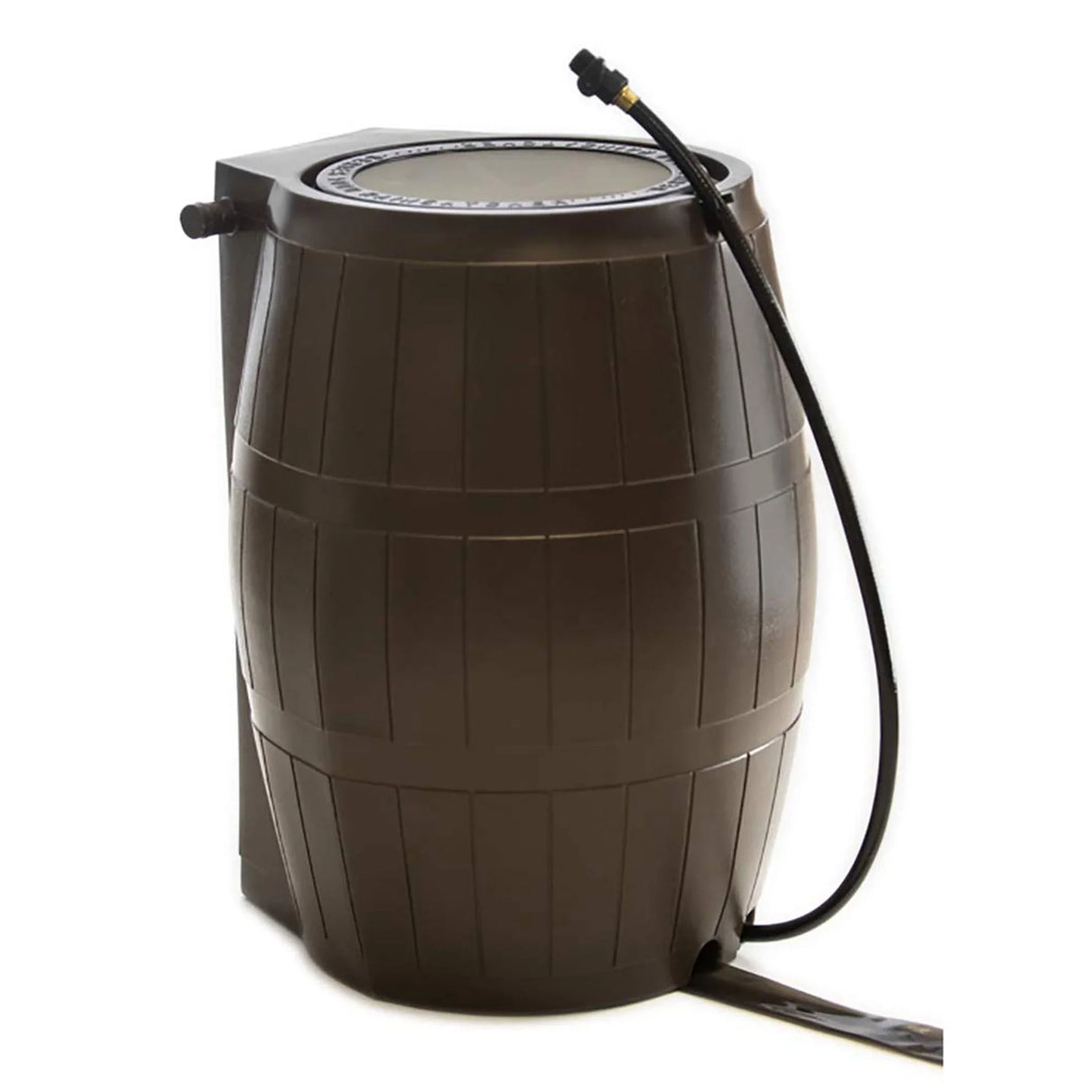 FCMP Outdoor RC4000 Raincatcher 50 Gallon Rain Catcher Barrel, Brown