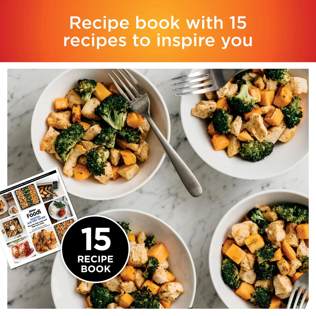 Ninja. SP101 Foodia?" 8-in-1 Digital Air Fry Oven, Flip-Away for Storage, Dehydrate, Keep Warm