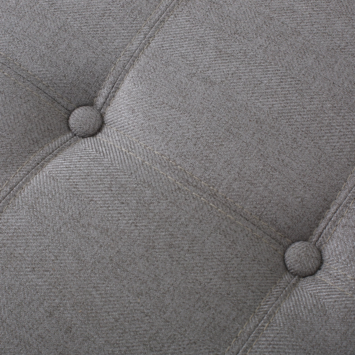 GDF Studio Valeno Mid Century Modern Fabric Tufted Storage Ottoman Bench, Light Gray and Light Brown