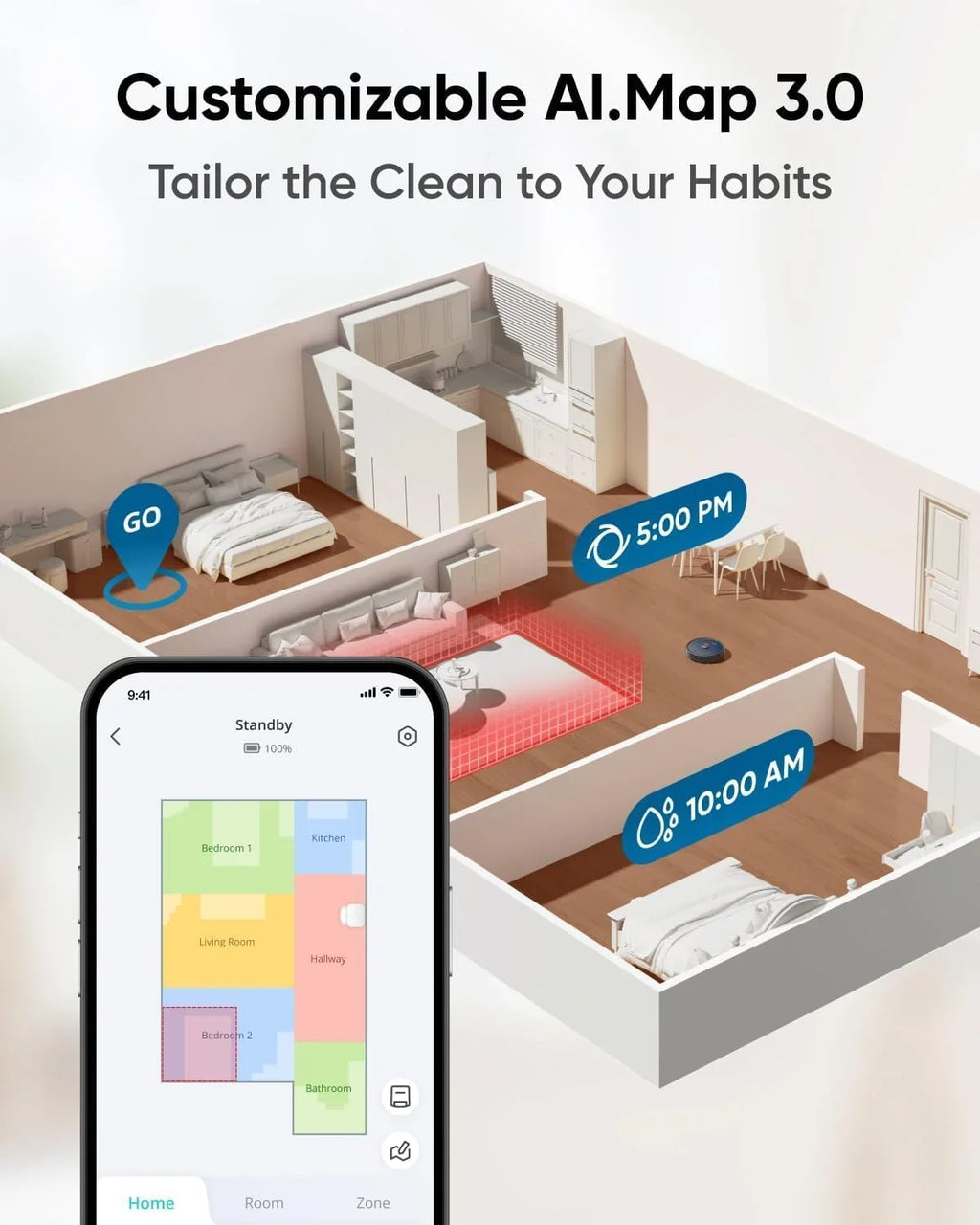 eufy restored X10 Pro Omni Robot Vacuum and Mop Combo, 8,000 Pa Suction, Dual Mops, Auto Mop Washing, Auto Drying, Self-Emptying"(Refurbished Acceptable"