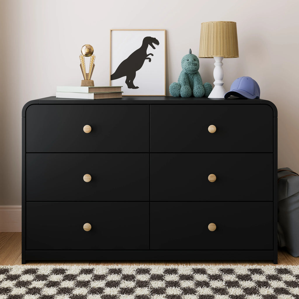 Storkcraft Santos 6 Drawer Nursery Double Dresser, White