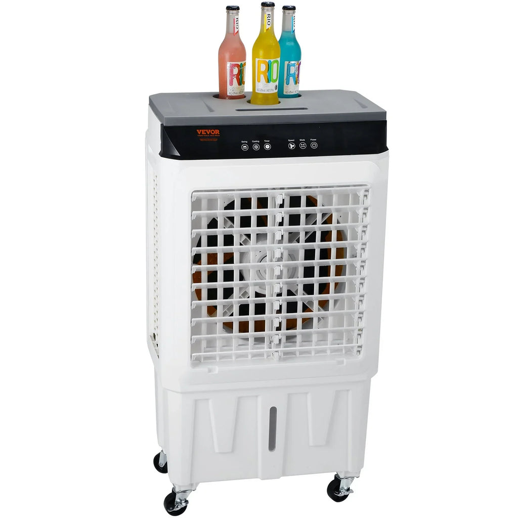 VEVOR Evaporative Air Cooler, 2100 CFM, 135" Oscillating Swamp Cooler with Adjustable 3 Speeds and 12 H Timer, 7 Gal Portable Air Cooler for 750 Sq.ft, Indoor/Outdoor Use