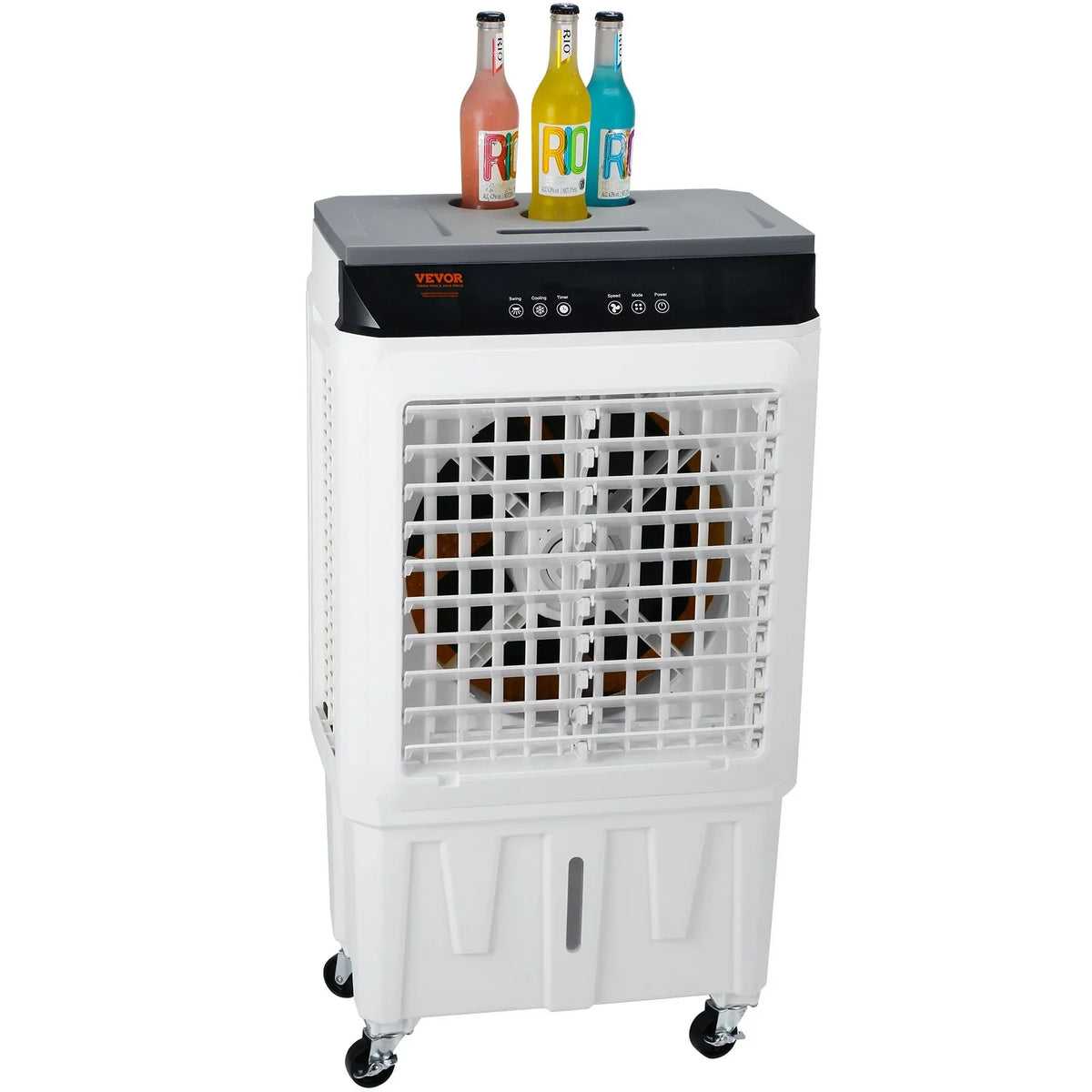 VEVOR Evaporative Air Cooler, 2100 CFM, 135" Oscillating Swamp Cooler with Adjustable 3 Speeds and 12 H Timer, 7 Gal Portable Air Cooler for 750 Sq.ft, Indoor/Outdoor Use