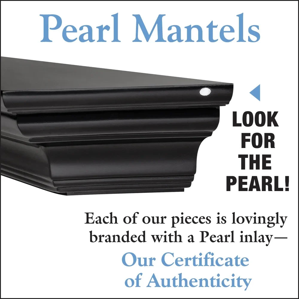 Clean, Sophisticated Premium White MDF Mantel Shelf, 48"L x 10"D x 5"H, Crisp White Paint