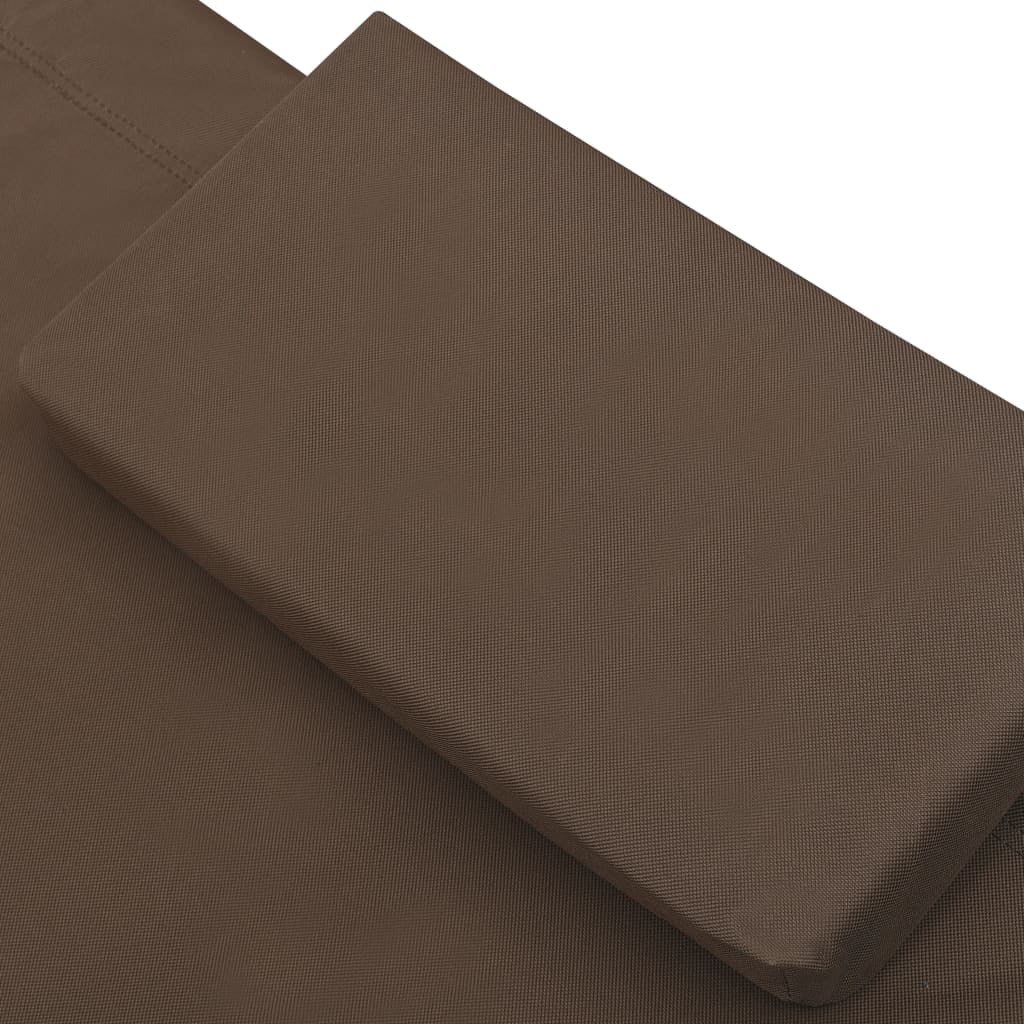 vidaXL Outdoor Double Chaise Lounge Patio Lounge Bed with Canopy and Pillows