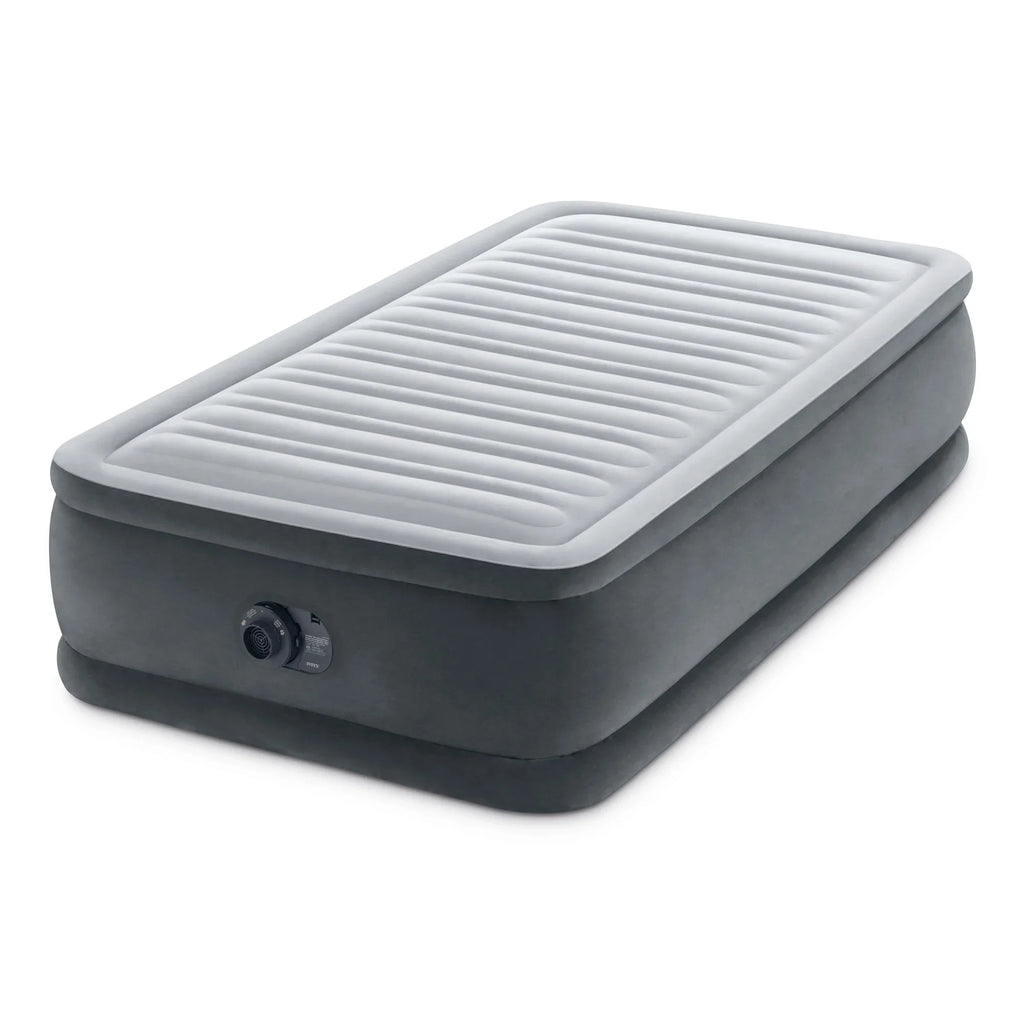Intex Dura Beam Comfort Plus Airbed Mattress w/ Built In Pump, Twin, 2 Pack