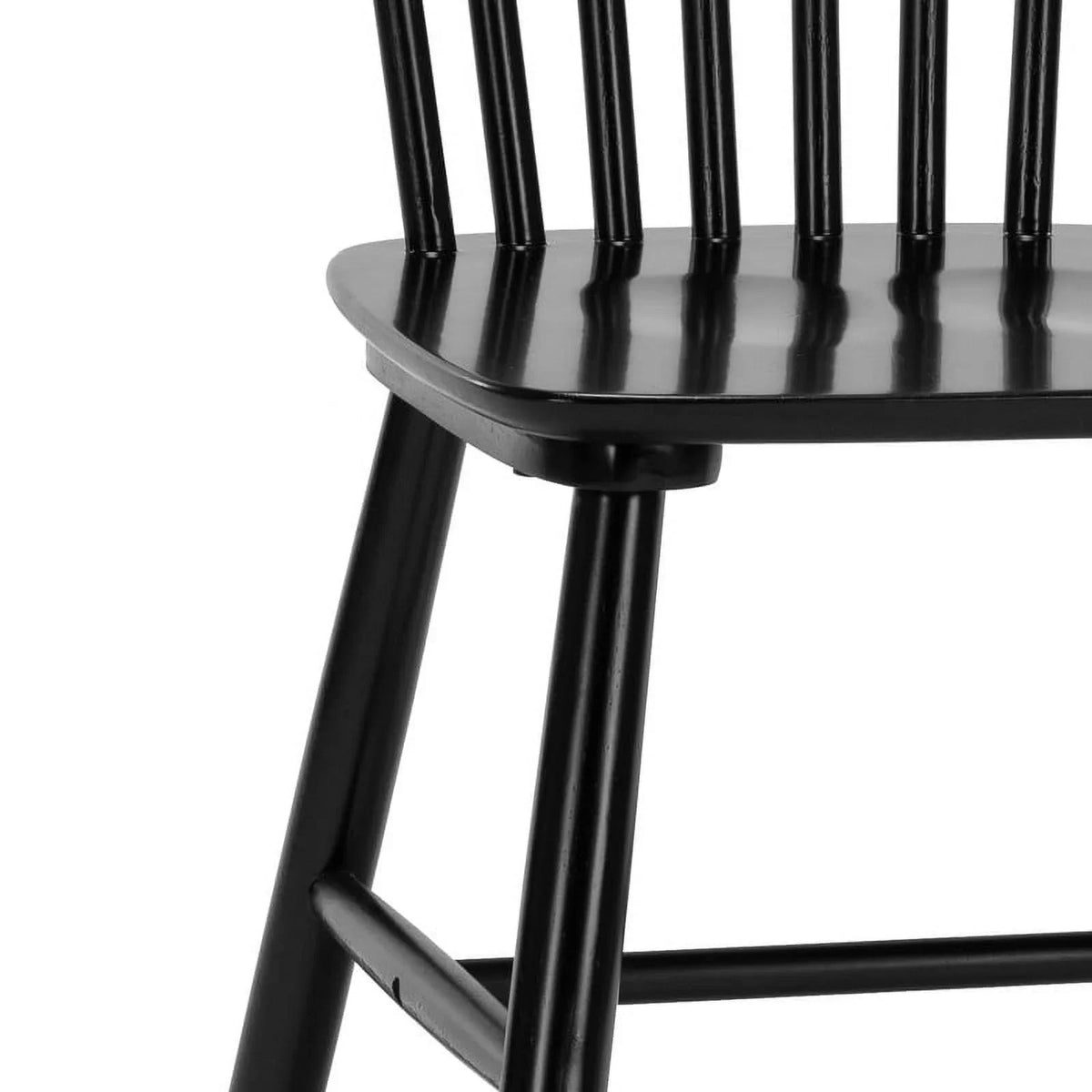 Dycanpo Dining Chairs Set of 4, Black Kitchen/Dining Room Wooden Chairs with Mid Century Modern,18''