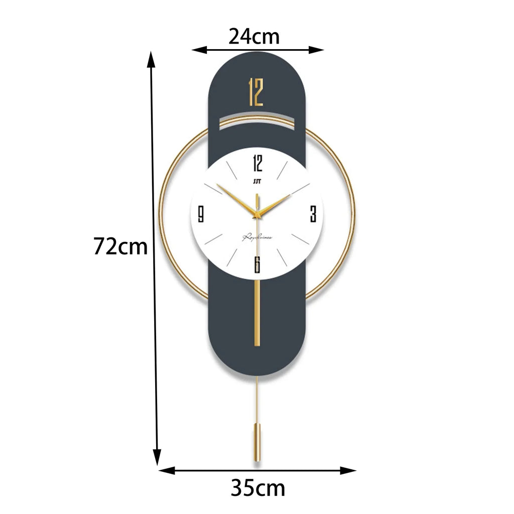 Wall Clock, Wall Clocks for Living Room, Modern Decorative Pendulum Wall Clock, Without Tick Noises, Modern Minimalist Pendulum Clock for Bedroom Office Kitchen