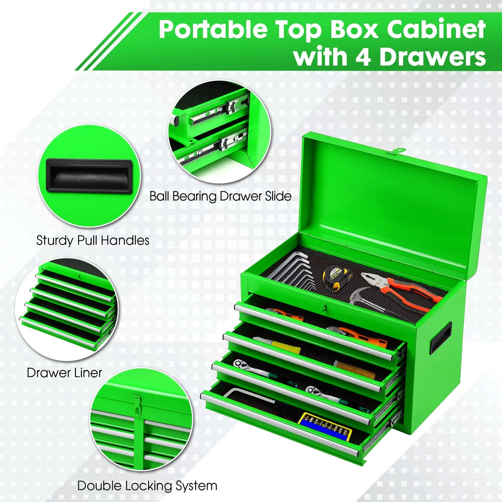 Artbros 8-Drawer Rolling Tool Chest, Large Tool Cabinet with Wheels, Detachable Toolbox Storage for Garage, Repair Shop, Workshop, Black