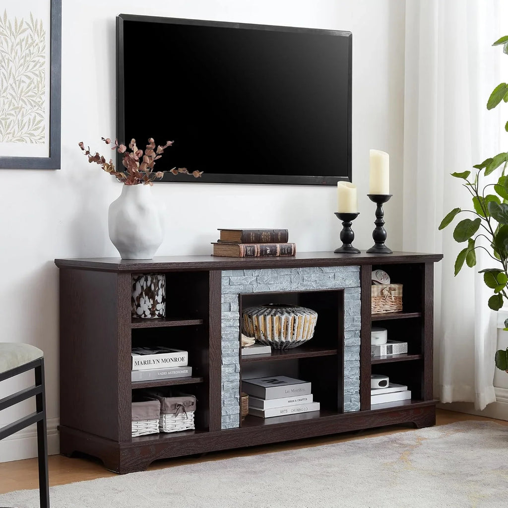 70 Inch TV Stand for TVs up to 80 Inch, Entertainment Center with Storage for Living Room, TV Console for Bedroom, Media Console for 40/50/55/60/65/70/75/80 Inch TV, White