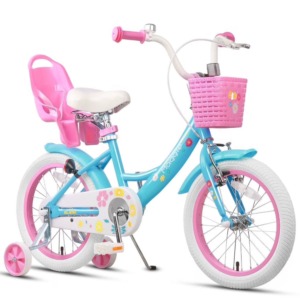 Glerc Maggie 12 inch Kids Girls Bike for Ages 2-4 Years Child, Peach