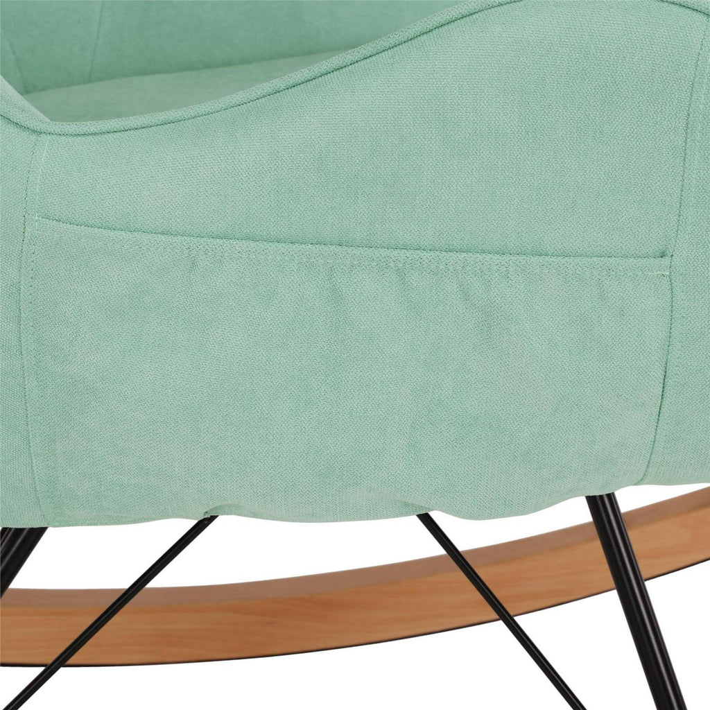 Baby Relax Noah Rocker Chair with Side Storage Pockets. Teal