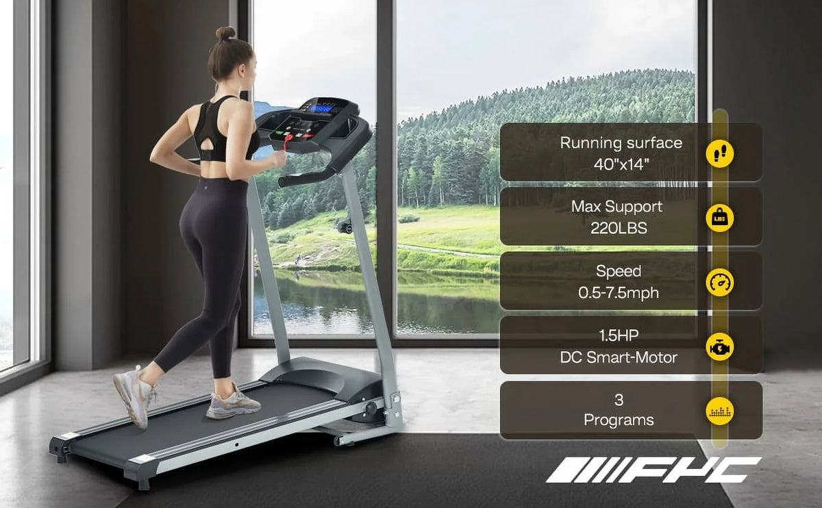 SWERTOY Treadmill Foldable Treadmill for Home Electric Treadmill Workout Running Machine Treadmill with LCD Monitor for Home & Office & Gym