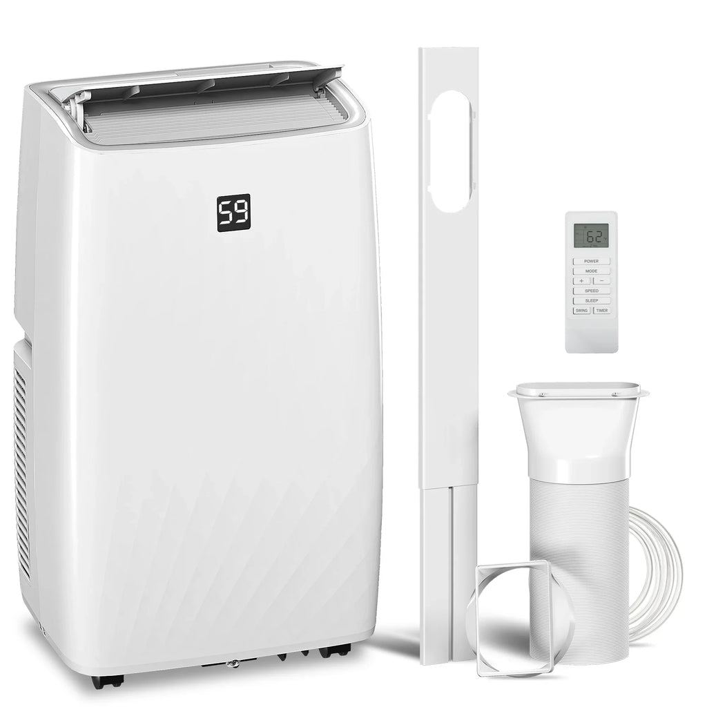 HOMCOM Portable Air Conditioner, 12000 BTU AC Unit with Cool, Dehumidifier, Fan, 550 Sq. ft, 24H Timer On Off, Auto & Sleep Mode, Window Kit