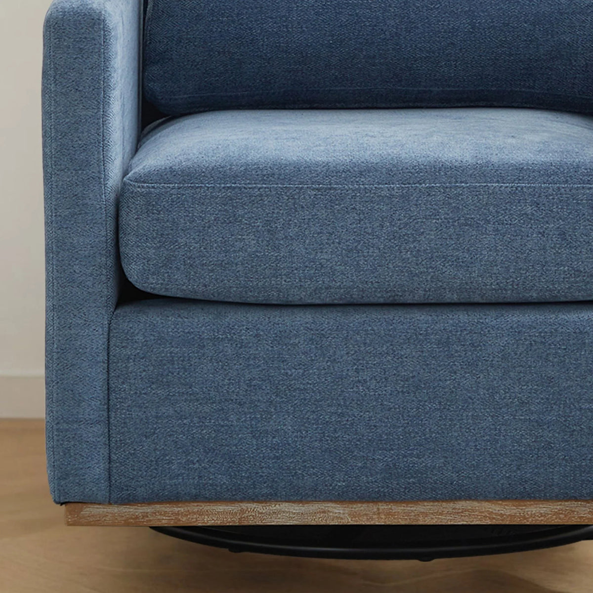Swivel Accent Chair"360 Degree Square Swivel Chair for Living Room, Mid Century Modern Upholstered Swivel Barrel Chair,Comfy Sofa Armchairs for Bedroom,Nursery,Chenille(Beige)