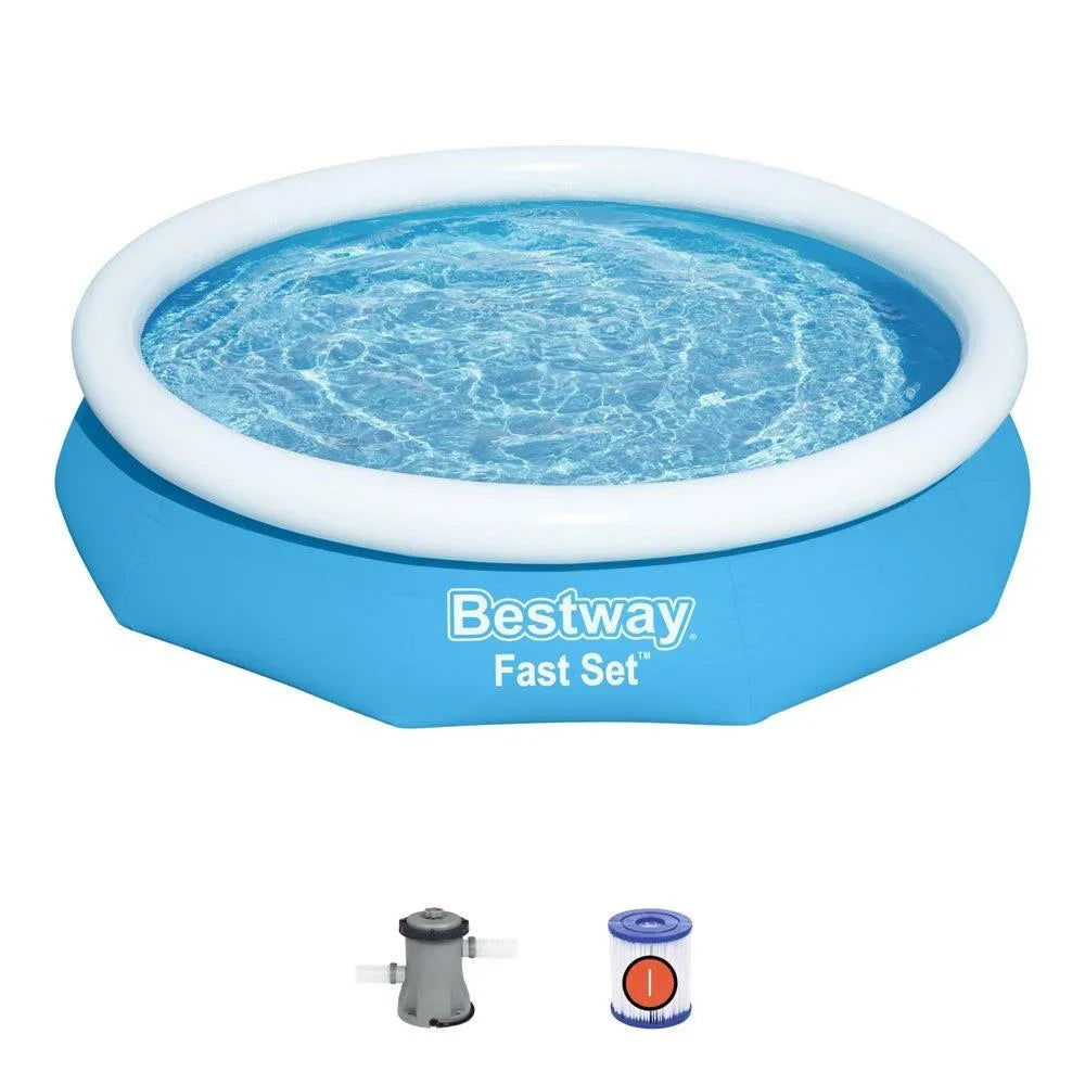 Bestway Fast Set 10" x 26" Round Inflatable Pool Set