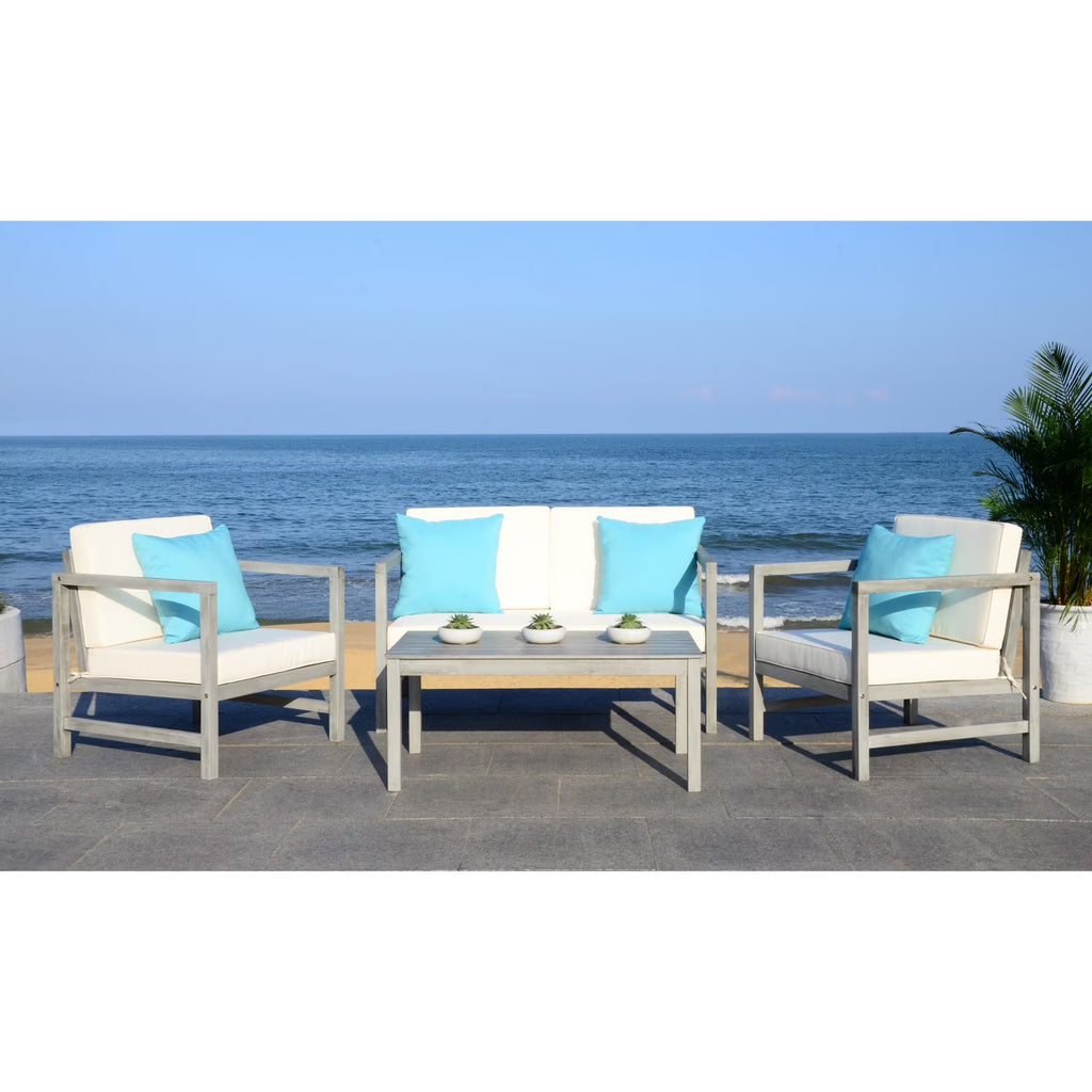 Safavieh Montez 4 Piece Outdoor Set with Accent Pillows