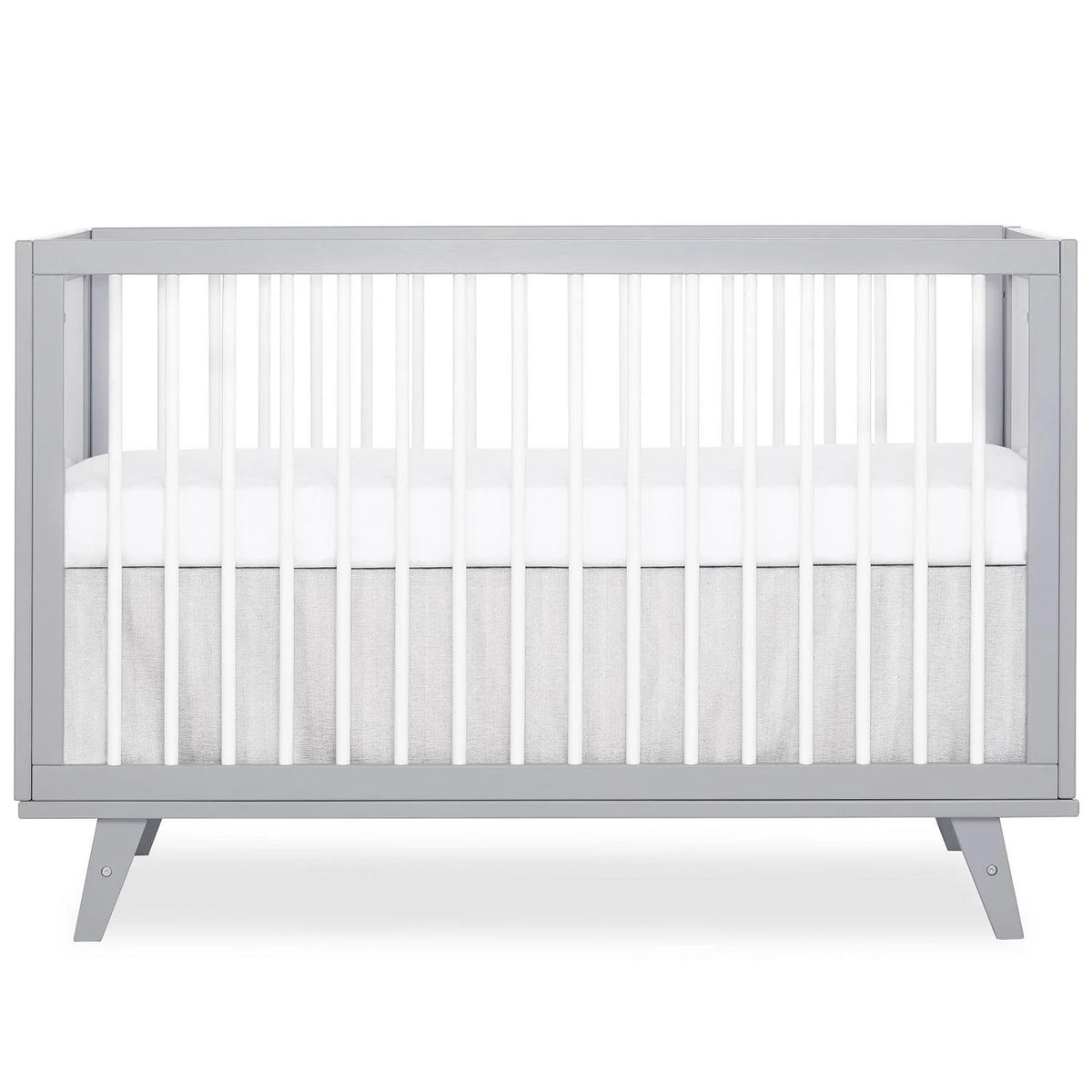 Dream On Me Carter 5-in-1 Full Size Convertible Crib. Grey and White