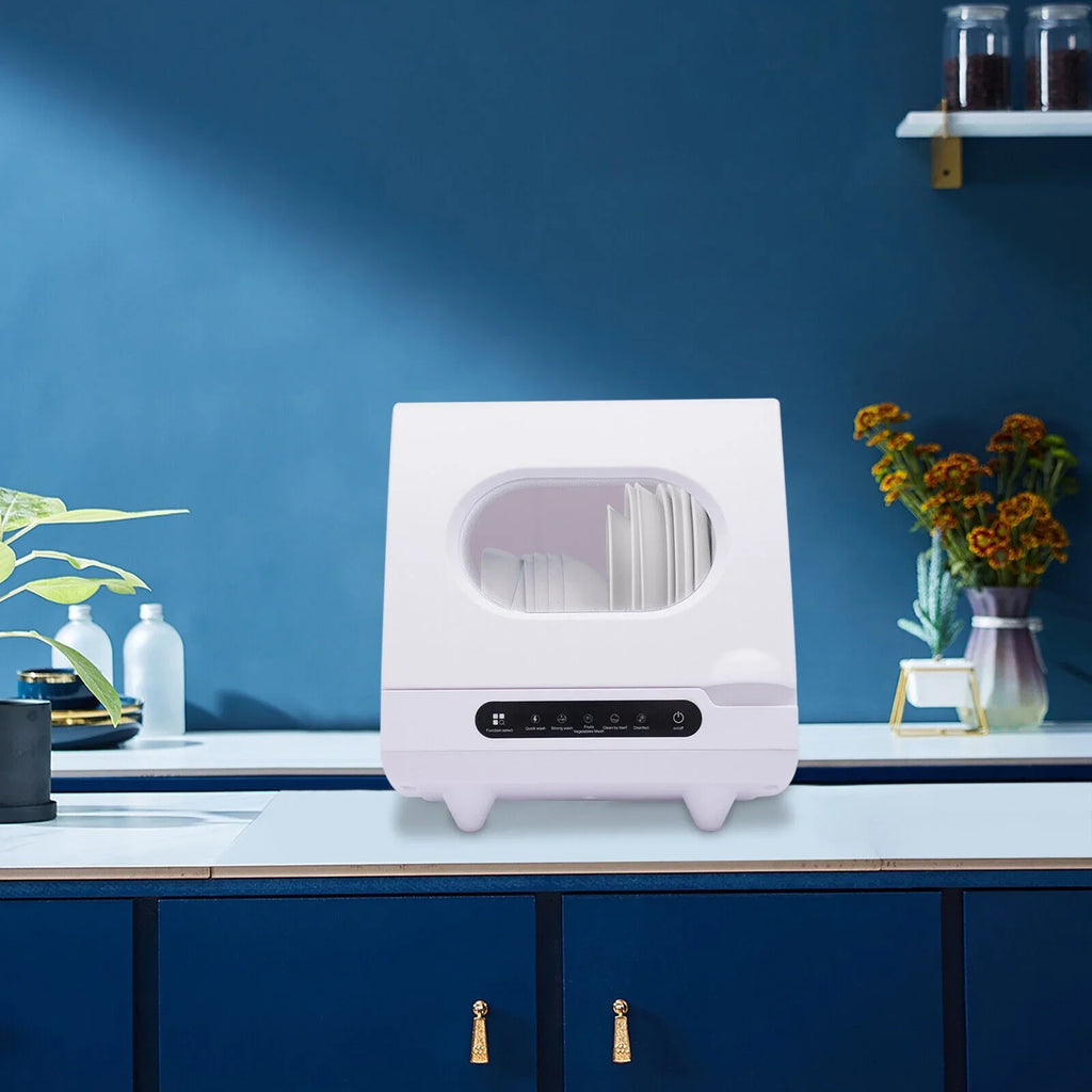 FETCOI Portable Countertop Portable Countertop Dishwasher Compact Dishwasher 5 Programs