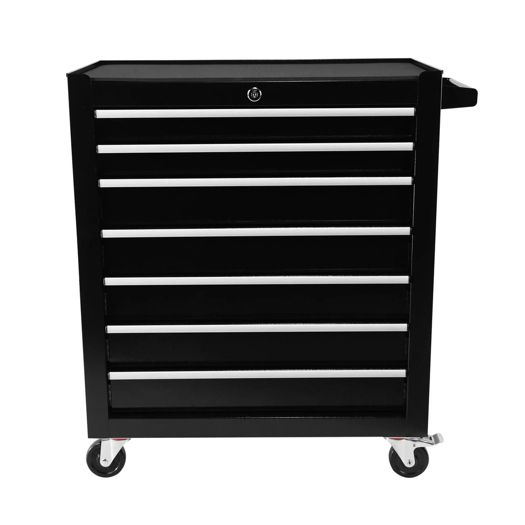 EastVita Tool Chest, 7-Drawer Rolling Tool Storage Cabinet with Liner, Adjustable Shelf, Locking Mechanism, Parking Brakes, Tool Cart Chest for Garage, Workshop, Home