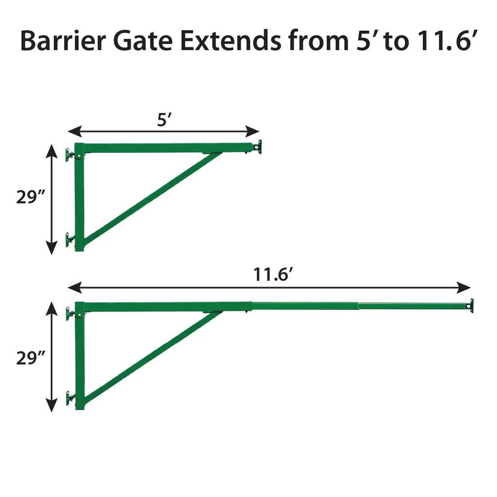 Hinged Barrier Gate 12ft Grn