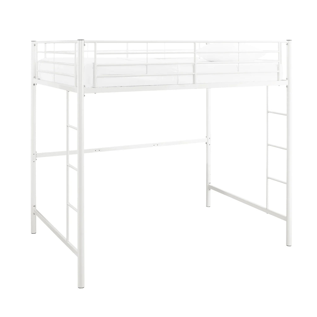 Walker Edison Sunset Modern Powder-Coated Steel Metal Full Loft Bunk Bed - Black