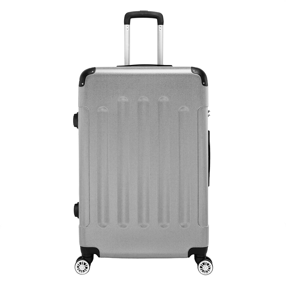 Red 3-Piece Hardshell Spinner Luggage Set (20in, 24in, 28in) - Large ABS Suitcase Set with 8 Wheels, Lightweight & Durable for Travel