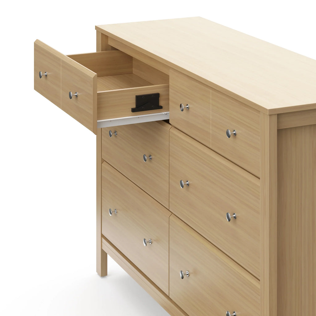 Storkcraft Horizon 6 Drawer Nursery Double Dresser, Driftwood