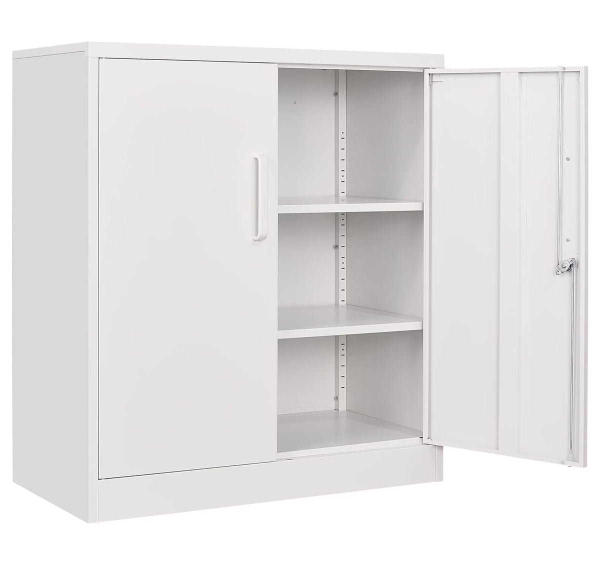 Metal Storage Cabinet with 5 Adjustable Shelves,Garage Storage Cabinet with Lock,Black Metal Cabinet with Locking Doors,Steel Cabinet,71" Lockable Storage Cabinet for Home,Office,Garage Cabinets
