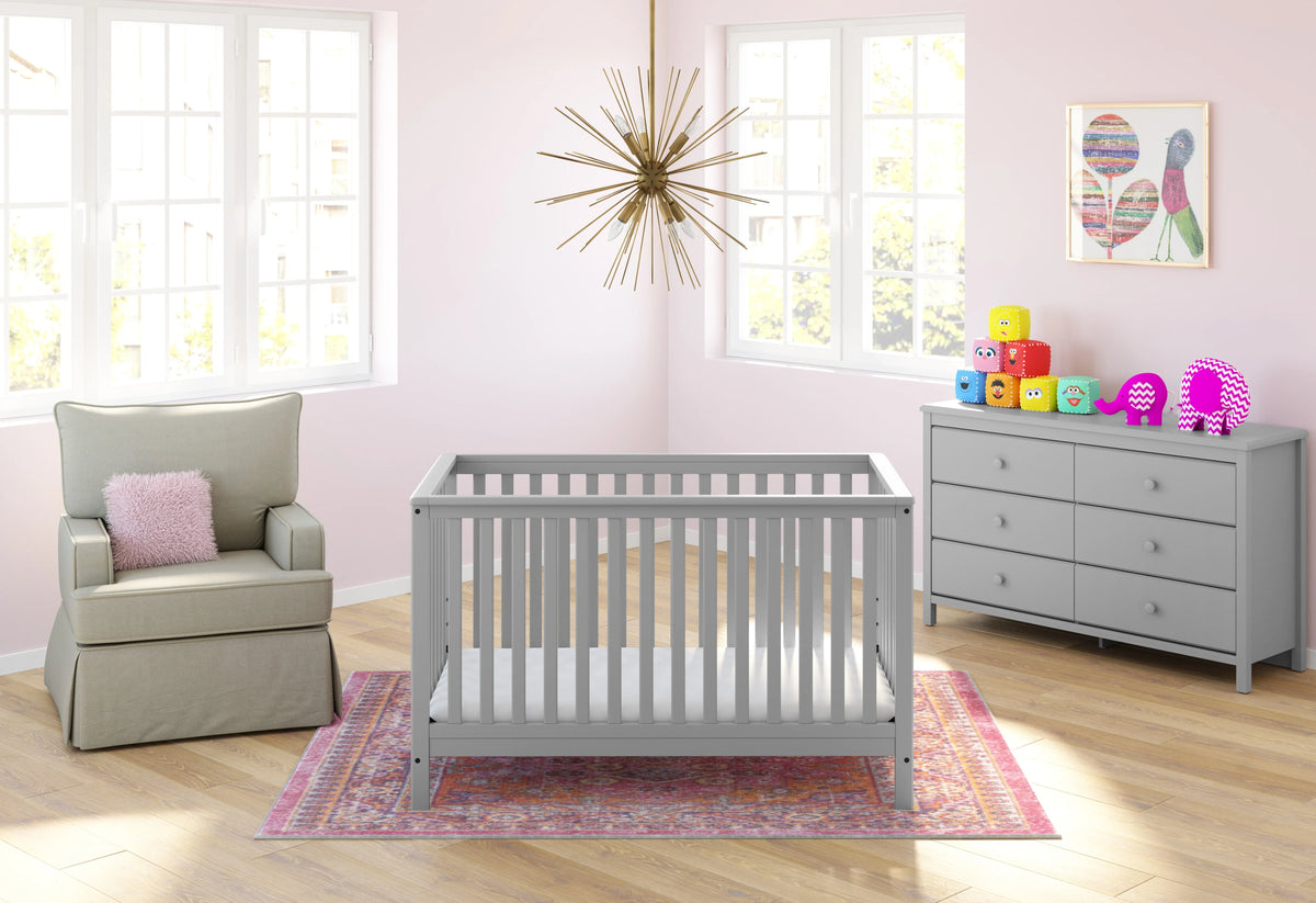 Storkcraft Alpine 6 Drawer Nursery Double Dresser, Olive