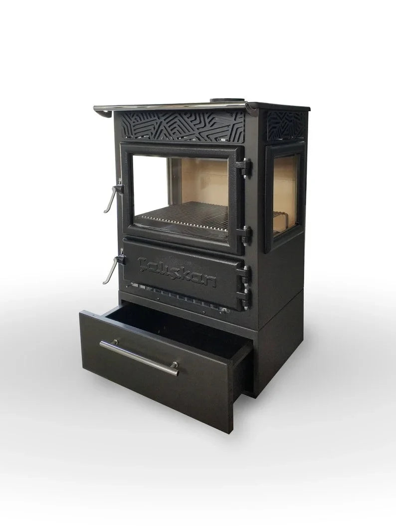 Northshire Stove 305-3D 100m2 Wood Burning Heat Efficient Mini Stove