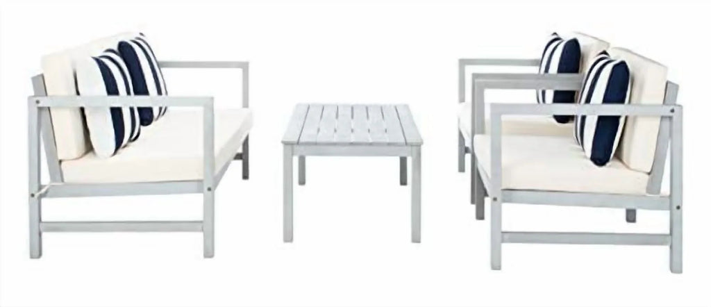 Safavieh Montez 4 Piece Outdoor Set with Accent Pillows