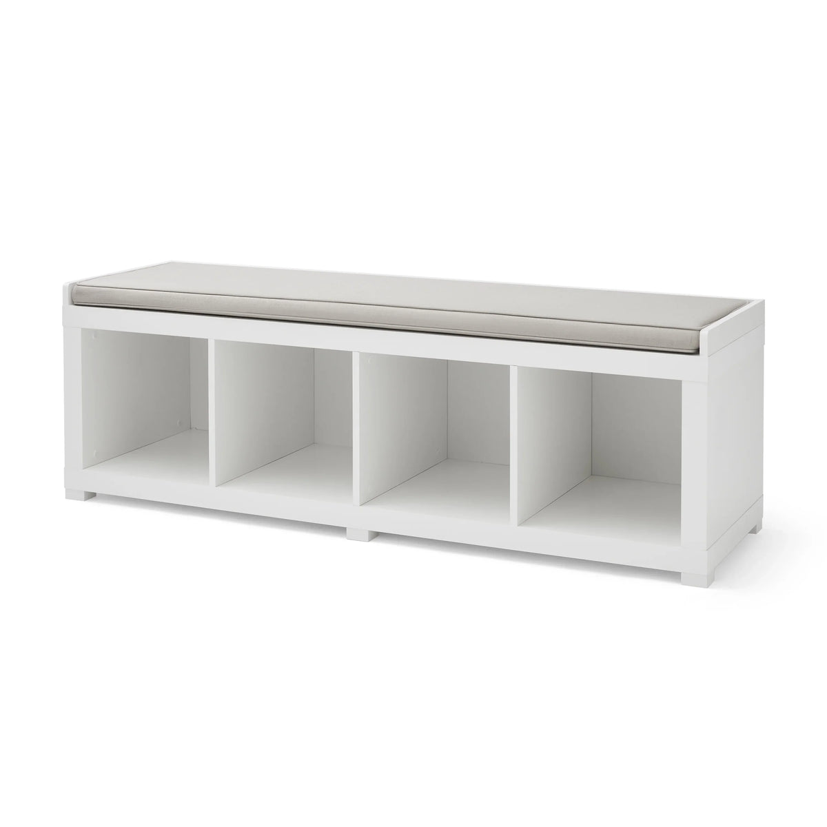 Better Homes & Gardens 4-Cube Shoe Storage 58.39" Bench, Weathered