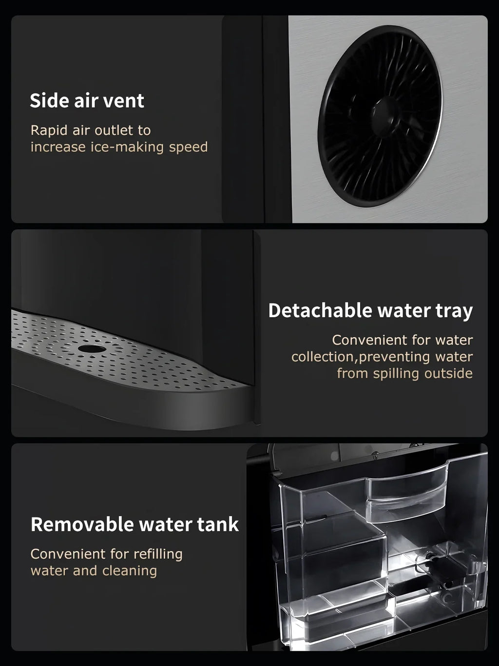 Northair 44lb Self-Dispensing Nugget Ice Maker Machine with Top Loading Water Reservoir