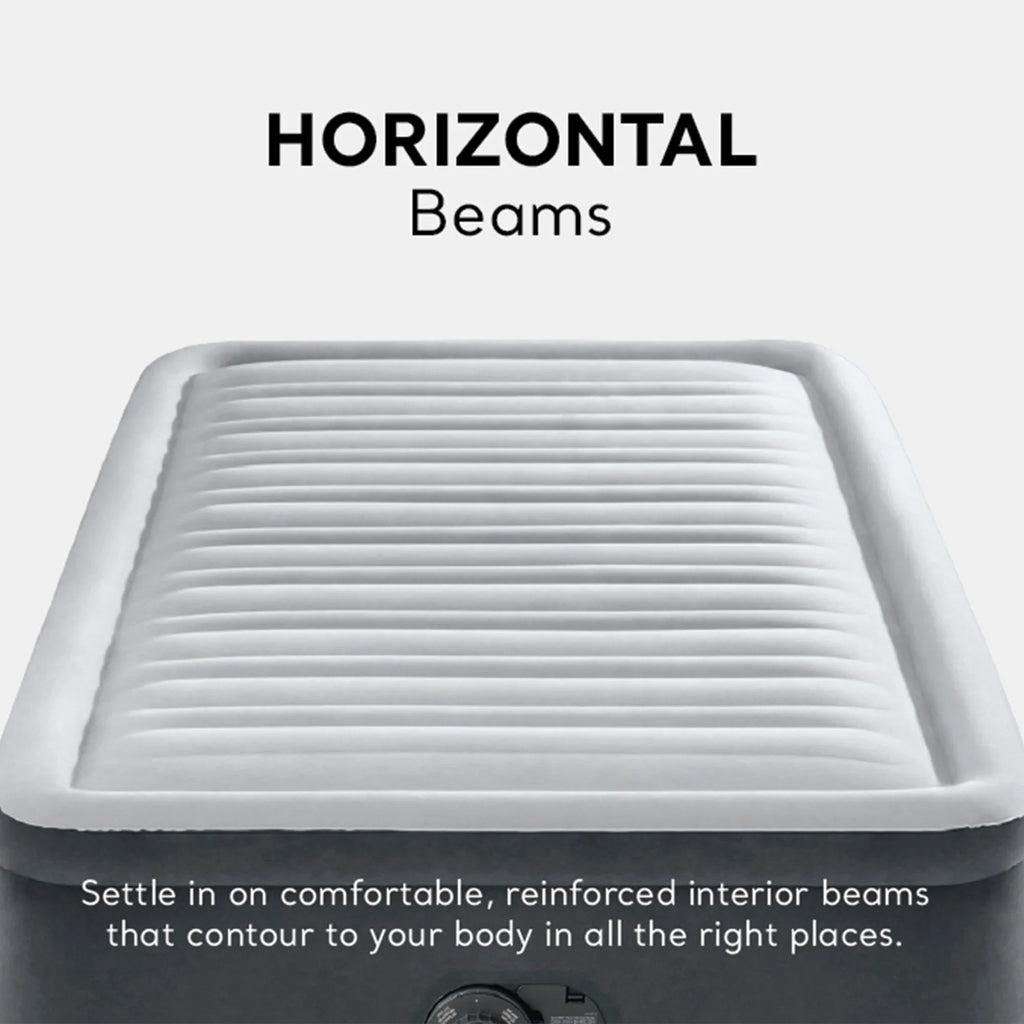 Intex Dura Beam Comfort Plus Airbed Mattress w/ Built In Pump, Twin, 2 Pack