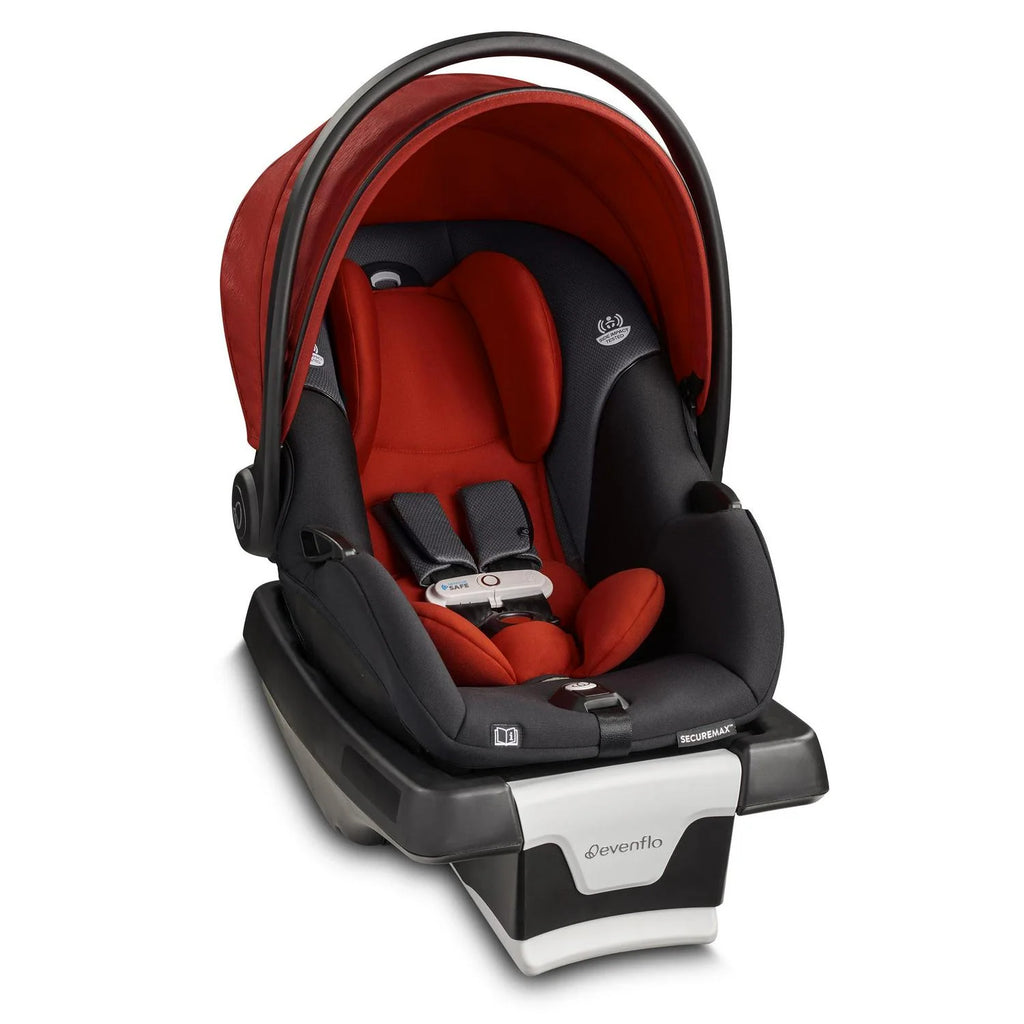 Evenflo Gold SensorSafe SecureMax 35 lbs Infant Car Seat. Garnet Red