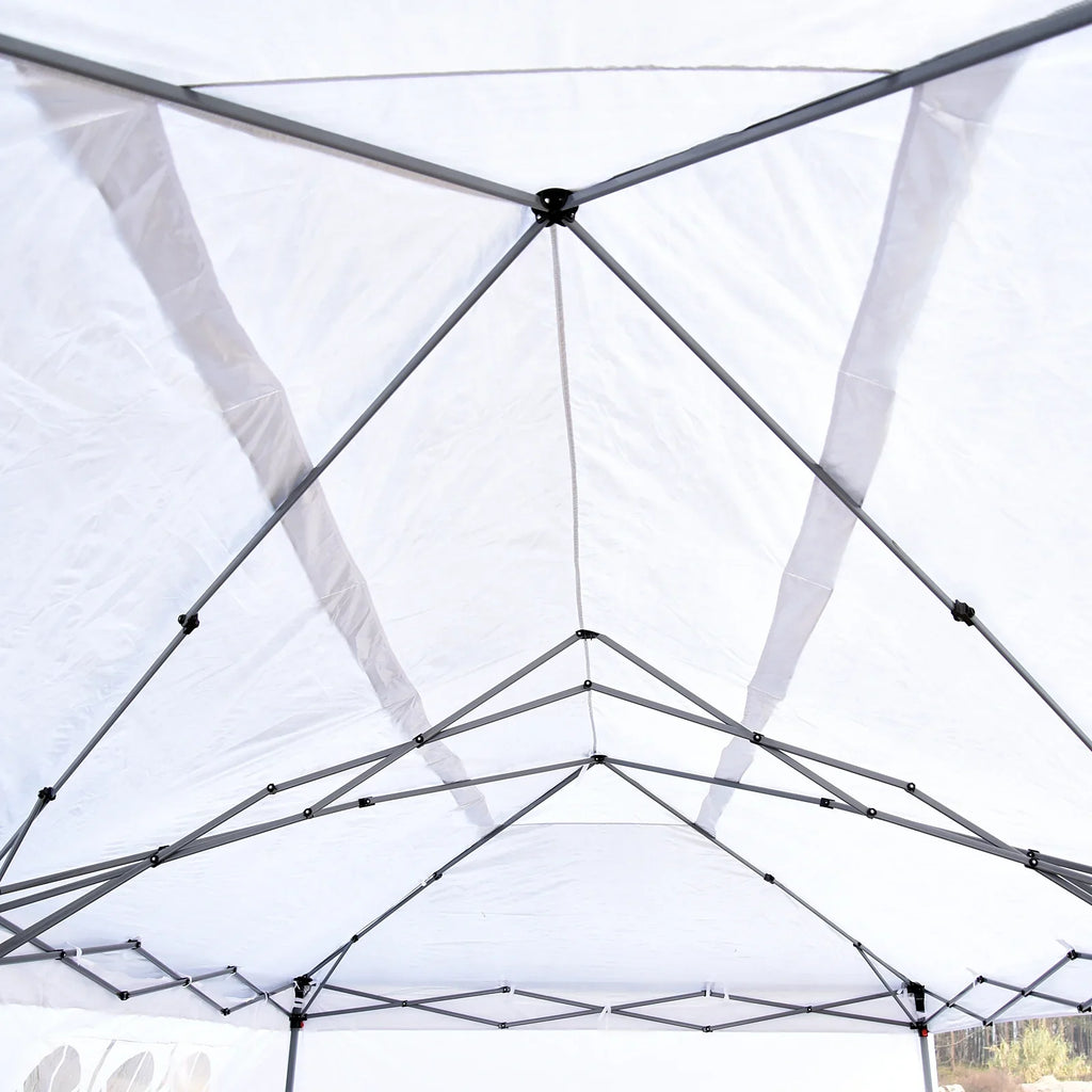 Outsunny 10' x 20' Pop Up Canopy Tent with 4 Sidewalls, Heavy Duty Tents for Parties, Outdoor Instant Gazebo with Carry Bag, for Outdoor, Garden, Patio, Blue